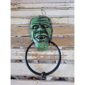 Frankenstein door knob knocker Halloween hanging door decor